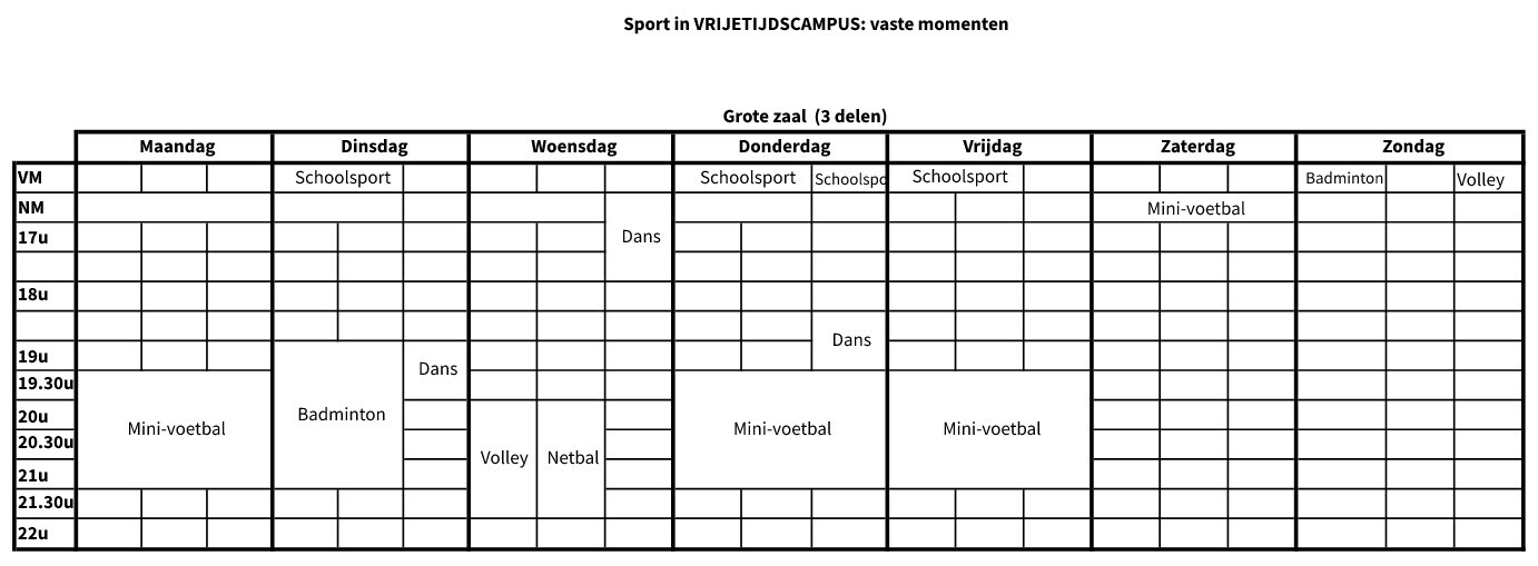 Vrijetijdscampus bezetting